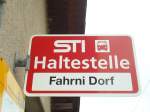 (136'623) - STI-Haltestelle - Fahrni, Fahrni Dorf - am 17. Oktober 2011