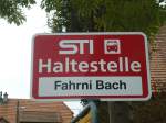 (136'624) - STI-Haltestelle - Fahrni, Fahrni Bach - am 17. Oktober 2011