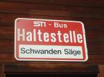 (136'698) - STI-Haltestelle - Schwanden, Schwanden Sge - am 31.
