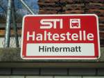 (136'758) - STI-Haltestelle - Goldiwil, Hintermatt - am 20.