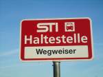 (136'795) - STI-Haltestelle - Lngenbhl, Wegweiser - am 22. November 2011