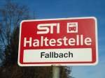 (136'831) - STI-Haltestelle - Blumenstein, Fallbach - am 22. November 2011