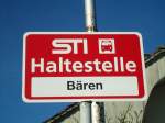 STI Thun/284516/136840---sti-haltestelle---oberstocken-baeren (136'840) - STI-Haltestelle - Oberstocken, Bren - am 22. November 2011