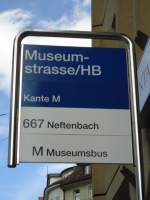(144'460) - SW-Haltestelle - Winterthur, Museumstrasse/HB - am 20. Mai 2013