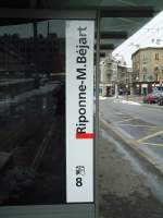 (131'220) - TL-Haltestelle - Lausanne. Riponne-M.Bjart - am 5. Dezember 2010