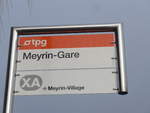 TPG Geneve/605948/189133---tpg-haltestelle---meyrin-gare (189'133) - TPG-Haltestelle - Meyrin, Gare - am 12. Mrz 2018