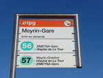 TPG Geneve/651155/202305---tpg-haltestelle---meyrin-gare (202'305) - TPG-Haltestelle - Meyrin, Gare - am 11. Mrz 2019
