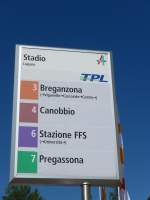 TPL Lugano/392398/155224---tpl-haltestelle---lugano-stadio (155'224) - TPL-Haltestelle - Lugano, Stadio - am 13. September 2014