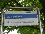 VBL Luzern/588506/185154---vbl-haltestelle---luzern-hirtenhof (185'154) - VBL-Haltestelle - Luzern, Hirtenhof - am 18. September 2017