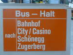 ZVB Zug/662562/205274---zvb-haltestelle---bus-halt-- (205'274) - ZVB-Haltestelle - Bus-Halt - am 18. Mai 2019 in Neuheim, ZDT