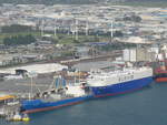 (190'748) - Der Tanker Glovis am 21. April 2018 im Hafen von Mauao