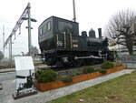 Dampflokomotiven/763500/231350---tigerli-dampflokomotive---nr-8487 (231'350) - Tigerli-Dampflokomotive - Nr. 8487 - am 15. Dezember 2021 beim Bahnhof Buchs