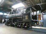 (261'747) - Dampflokomotive - Nr. 1367 - am 27. April 2024 in Brugg, Bahnpark