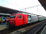 (133'256) - SOB-Lokomotive - Nr. 95 - am 13. April 2011 im Bahnhof Romanshorn