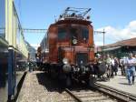 (145'558) - EZB-Lokomotive - Nr. 307 - am 30. Juni 2013 in Frutigen (100 Jahre BLS)