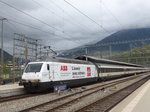 (170'183) - SBB-Lokomotive - Nr. 460'052-4 - am 18. April 2016 im Bahnhof Brig