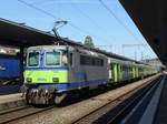 Elektrische Lokomotiven/574308/182455---bls-lokomotive---nr-505 (182'455) - BLS-Lokomotive - Nr. 505 - am 31. Juli 2017 im Bahnhof Spiez