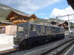 (216'471) - MOB-Lokomotive - Nr. 6002 - am 26. April 2020 im Bahnhof Zweisimmen