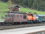(240'884) - BLS-Lokomotive - Nr. 184 - am 10. Oktober 2022 im Bahnhof Kandersteg