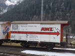 Guterwagen/646210/200652---mob-gueterwagen---nr-x (200'652) - MOB-Gterwagen - Nr. X 65 - am 6. Januar 2019 im Bahnhof Matten