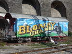 (215'180) - Blonay-Chamby-Gterwagen am 14. Mrz 2020 im Bahnhof Vevey