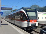 (173'714) - ZB-Pendelzug - Nr. 130'008-6 - am 8. August 2016 im Bahnhof Meiringen