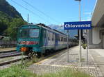 (182'268) - FS-Pendelzug - Nr. 582-060 - am 24. Juli 2017 im Bahnhof Chiavenna