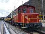 (260'984) - BOB-Rangierlokomotive - Nr. 1 - am 4. April 2024 im Bahnhof Interlaken Ost