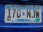 (152'106) - Autonummer aus Amerika - 170 NJW - am 6. Juli 2014