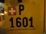 (139'308) - Schweizer Autonummer - P 1601 - am 3. Juni 2012 in Bern, Museum fr Kommunikation