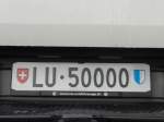 (155'989) - Autonummer aus der Schweiz - LU 50'000 - am 25. Oktober 2014