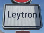(179'955) - Ortstafel von Leytron am 30.