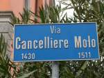 (168'639) - Strassenschild - Via Cancelliere Molo - am 6. Februar 2016 in Bellinzona