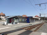 (203'904) - Der Bahnhof von Reussilles am 22. April 2019