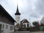 (189'851) - Die Kirche am 1. April 2018 in Kerzers