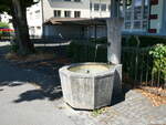 (237'853) - Brunnen am 3. Juli 2022 beim Bahnhof Murten