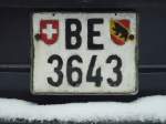 Adelboden/285417/137533---schweizer-autonummer---be (137'533) - Schweizer Autonummer - BE 3643 - am 7. Januar 2012