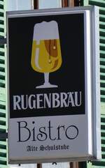 Diverse/879977/273793---wirthausschild-am-10-april (273'793) - Wirthausschild am 10. April 2025 in Beatenberg