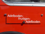 (181'642) - Alte Routentafel  Adelboden - Frutigen - Adelboden  am 1.