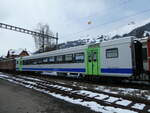 (257'251) - BLS-Personenwagen - Nr. 35'545-6 - am 27. November 2023 im alten Bahnhof Frutigen