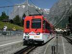 Grindelwald/781882/237240---wab-pendelzug---nr-141 (237'240) - WAB-Pendelzug - Nr. 141 - am 18. Juni 2022 im Bahnhof Grindelwald