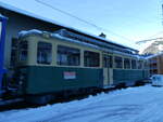 Grindelwald/799930/243998---wab-triebwagen---nr-118 (243'998) - WAB-Triebwagen - Nr. 118 - am 18. Dezember 2022 im Bahnhof Grindelwald Grund