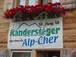 Kandersteg/639204/195967---plakat-vom-kandersteger-alp-cher (195'967) - Plakat vom Kandersteger Alp-Cher am 18. August 2018 auf der Allmenalp bei Kandersteg