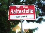 (128'135) - STI-Haltestelle - Thun, Waldeck - am 31. Juli 2010