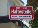 Thun/256234/128170---sti-haltestelle---thun-post (128'170) - STI-Haltestelle - Thun, Post Lerchenfeld - am 1. August 2010