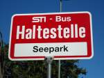 (128'175) - STI-Haltestelle - Thun, Seepark - am 1.
