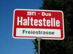 Thun/256437/128190---sti-haltestelle---thun-freiestrasse (128'190) - STI-Haltestelle - Thun, Freiestrasse - am 1. August 2010