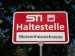 (128'198) - STI-Haltestelle - Thun, Waisenhausstrasse - am 1. August 2010