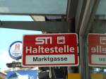 (128'211) - STI-Haltestelle - Thun, Marktgasse - am 1. August 2010