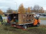 (142'198) - Ein Lieferwagen voll mit Huskys - BE 642'514 - Fiat am 11. November 2012 in Thun, Allmend